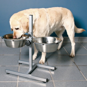 Foto Trixie - Bar per Cani con 2 Ciotole in Acciaio Inox da 2,8L con Altezza regolabile fino a 43 cm