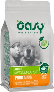 Foto Oasy Linea One Animal Protein - Adult Medium/Large con Maiale da 12 Kg