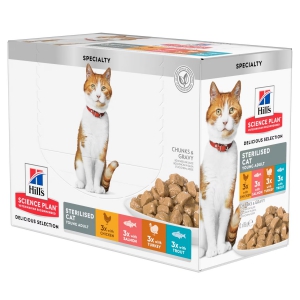 Foto Hill's - Science Plan Feline Young Adult Sterilised Bustine in Multipack da 12x85g