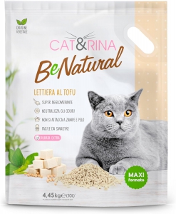 Foto Cat&Rina - BeNatural Lettiera per Gatti al Tofu Classica da 10LT