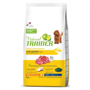 Foto Natural Trainer - Adult Small and Toy con Manzo e Riso da 7 Kg