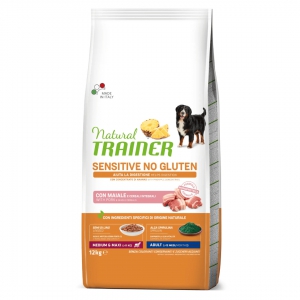 Foto Natural Trainer - Sensitive No Gluten Adult Medium/Maxi con Maiale da 12 Kg