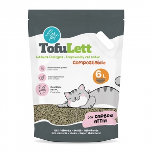 Foto LeoPet - TofuLett Lettiera al Tofu ai Carboni Attivi da 6LT