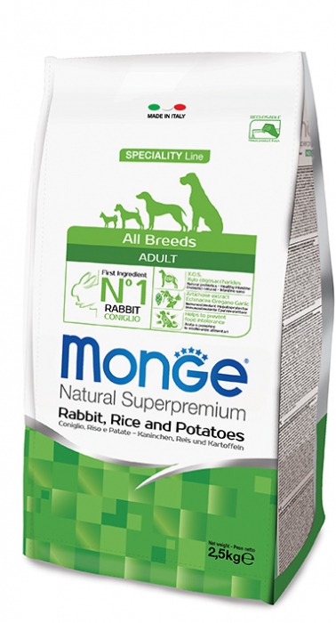 Foto Monge Speciality Line - All Breeds Adult con Coniglio Riso e Patate da 2.5 Kg