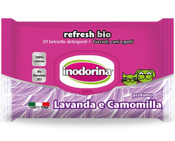 Foto Inodorina - Salviette Refresh Bio alla Lavanda e Camomilla 30 pz