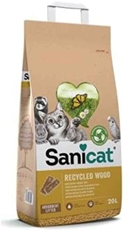 Foto Sanicat - Lettiera Ecologica Clean & Green Recycled Wood 20L
