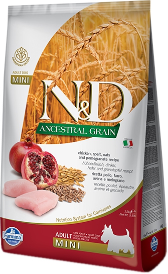 Foto Farmina N&D - Low Ancestral Grain Adult Mini Pollo e Melograno da 7 Kg