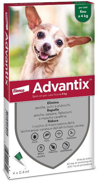 Foto Bayer - Advantix per Cani fino a 4 Kg da 4 x 0,4 ml