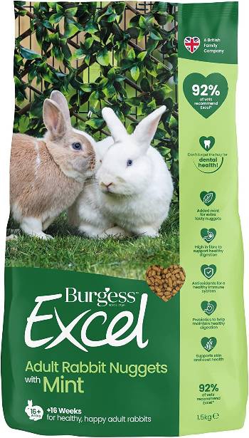 Foto Burgess Excel - Adult Coniglio con Pepite alla Menta da 1,5 Kg