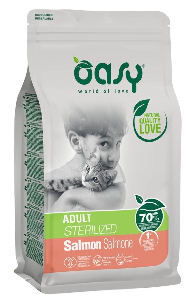 Foto Oasy - Adult Sterilized al Salmone da 7.5 Kg