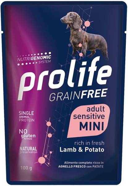 Foto Prolife - Grain Free Adult Mini Sensitive con Agnello e Patate da 100g