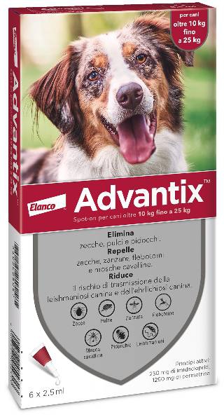 Foto Bayer - Advantix per Cani di 10-25 Kg da 6 x 2,5 ml