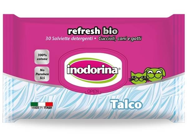 Foto Inodorina - Salviette Refresh Bio al Talco 30 pz