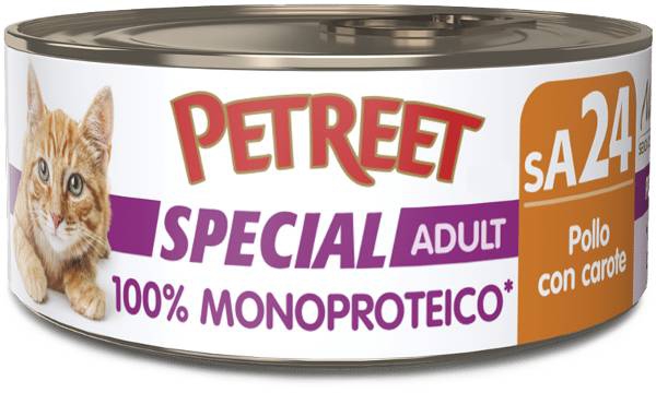 Foto Petreet - 100% Monoproteico Tonno con Carote da 60g