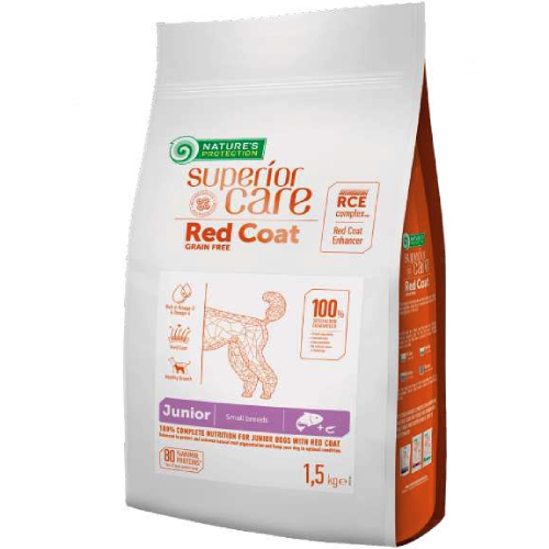 Foto Nature's Protection Superior Care - Red Coat Dog Grain Free Junior Small Salmone 10 Kg