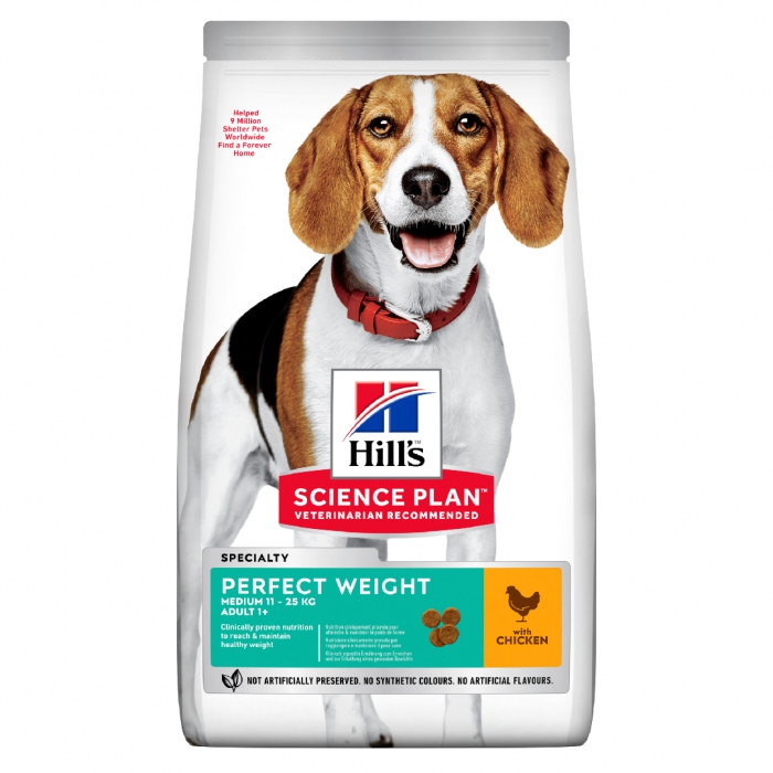 Foto Hill's - Science Plan Canine Adult Perfect Weight Medium con Pollo da 12 kg