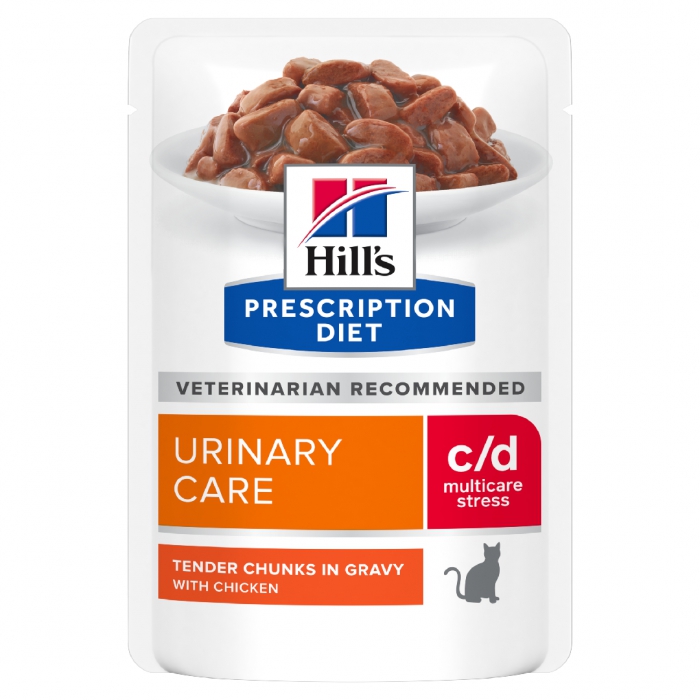 Foto Hill's - Prescription Diet Feline Urinary Care c/d Multicare Stress con Pollo da 85g