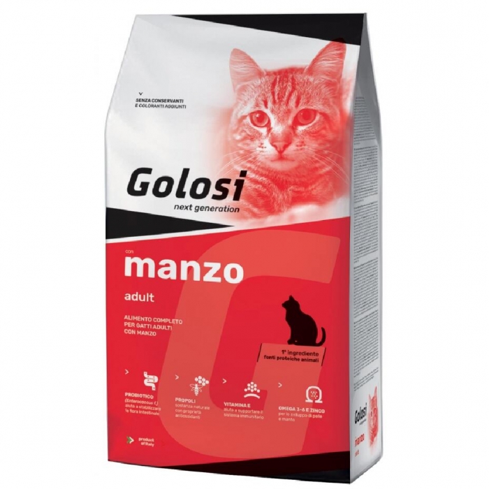 Foto Golosi - Cat Adult con Manzo e Riso da 7,5 Kg