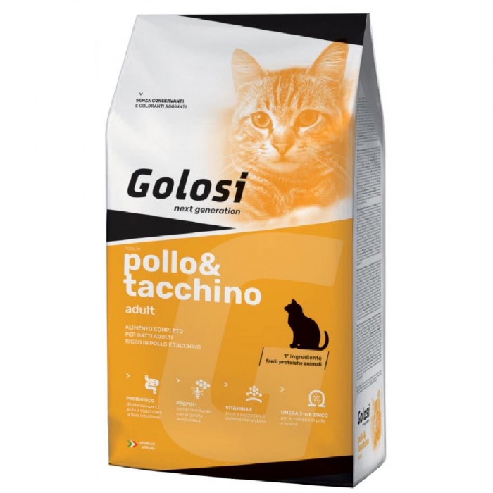 Foto Golosi - Cat Adult con Pollo e Tacchino da 7,5 Kg