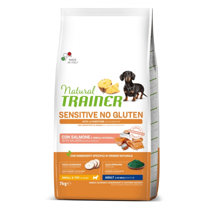 Foto Natural Trainer - Sensitive No Gluten Adult Small and Toy con Salmone da 7 Kg