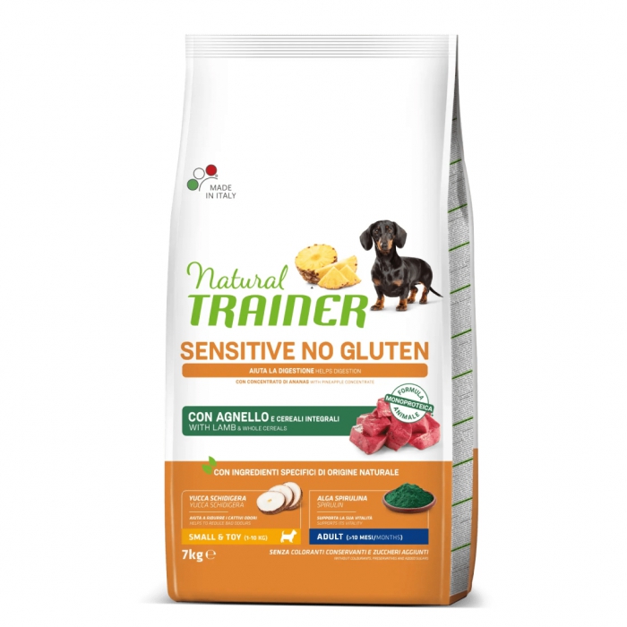 Foto Natural Trainer - Sensitive No Gluten Adult Small and Toy con Agnello da 7 Kg