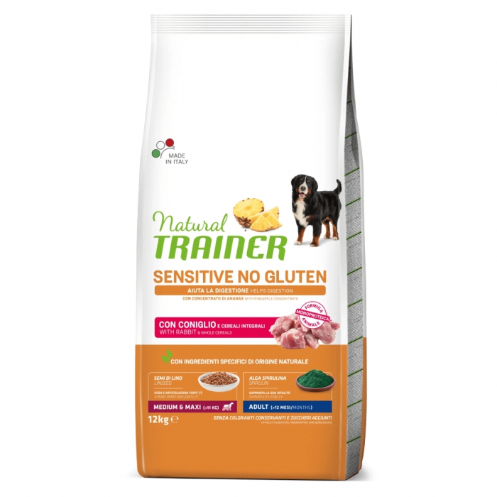 Foto Natural Trainer - Sensitive No Gluten Adult Medium/Maxi con Coniglio da 12 Kg