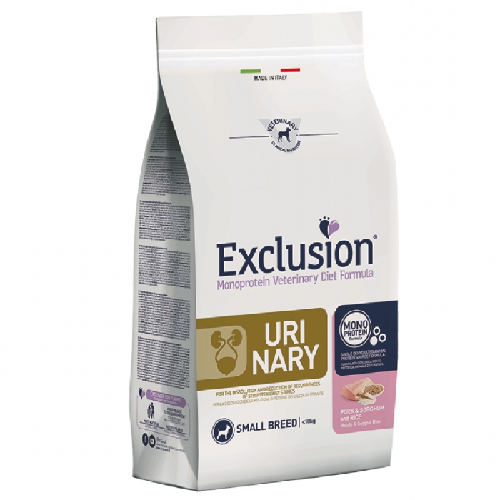 Foto Exculsion - Diet Urinary Small con Maiale, Sorgo e Riso da 2 kg