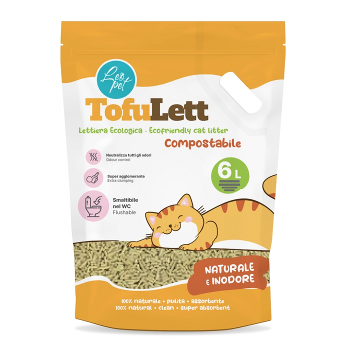 Foto LeoPet - TofuLett Lettiera al Tofu Naturale da 6LT